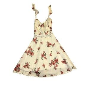 Two Sisters The Label Floral Mini Dress Lace Up Back Romantic Wedding‎ Guest 6